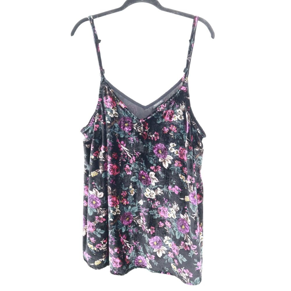 Torrid Velvet‎ Camisole Womens 1X Black Romantic Boho Feminine Delicate Dreamy